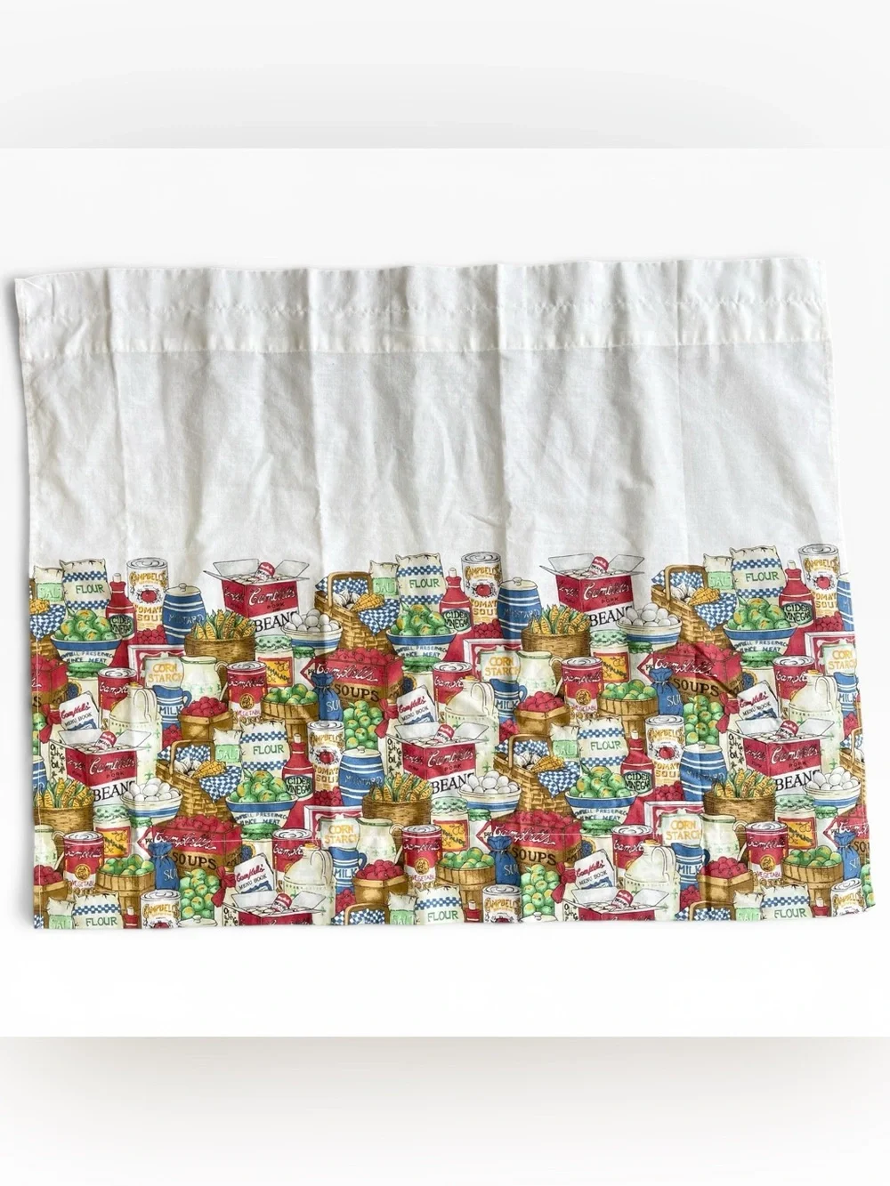 4 Vintage Campbell’s Soup Kitchen Curtain Panels 29 1/2”x 23 1/2” 2002